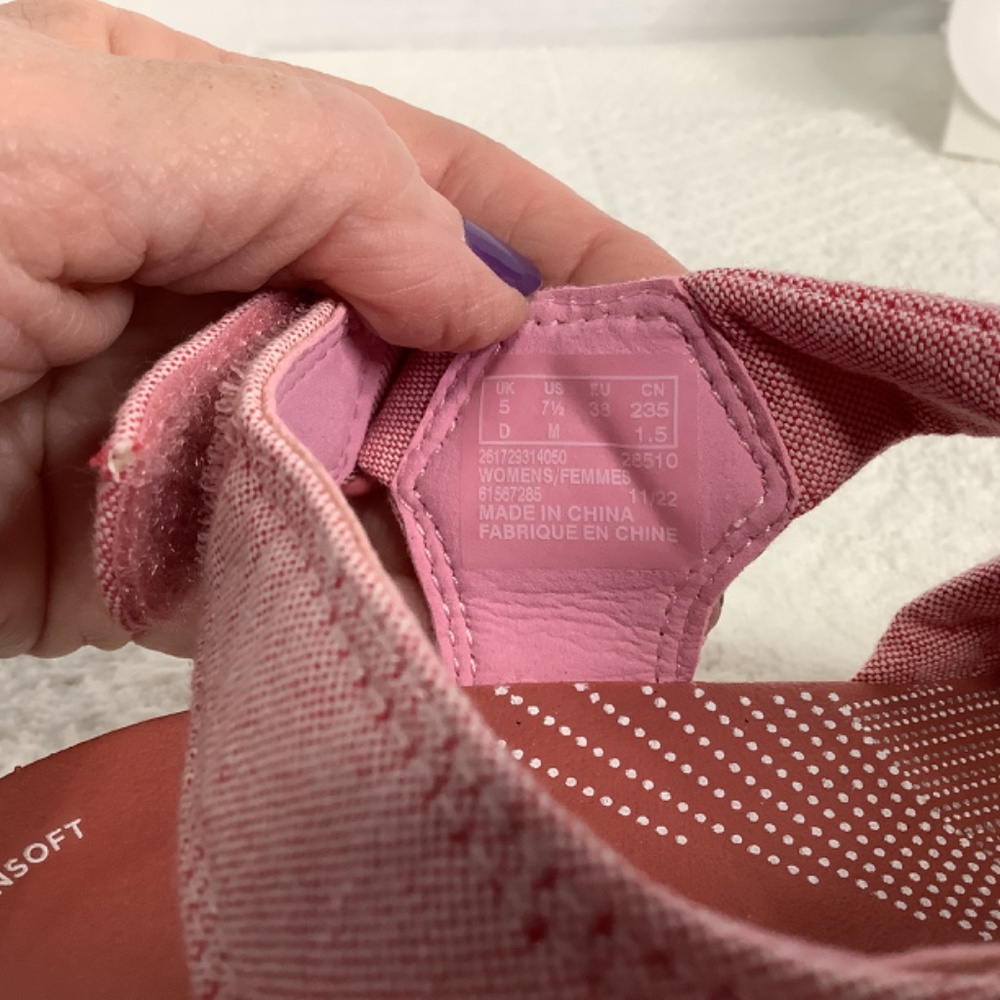 EUC Clarks Cloudsteppers cushion soft rose/pink sandals - Picture 10 of 12